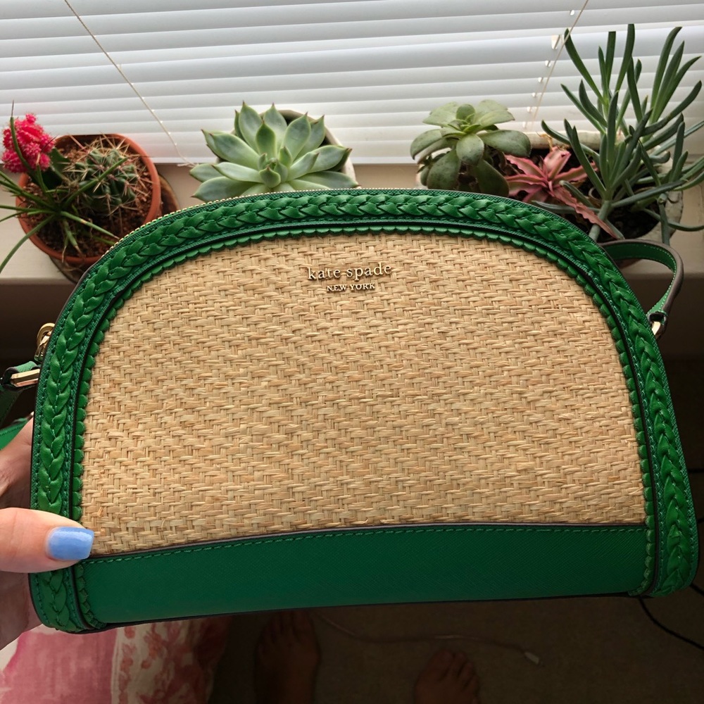 Kate Spade Reiley Straw Dome Crossbody